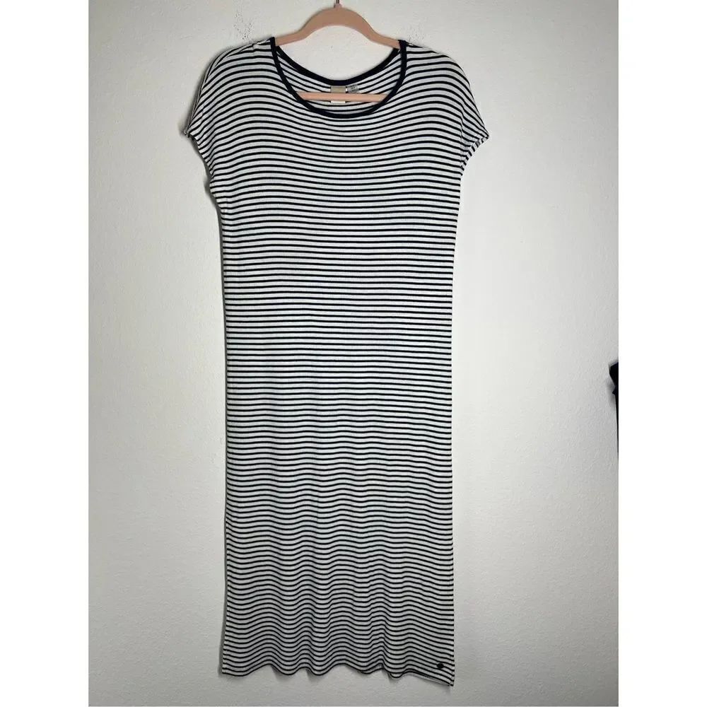 ROXYāBlackāT-shirtĀ StripedāMaxiāDressāSizeā4